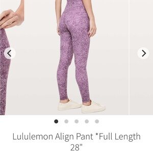 Lululemon Align Leggings Size 10